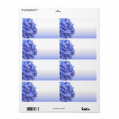 Blauwe Hydrangea trouwlabels Etiket (Full Sheet)