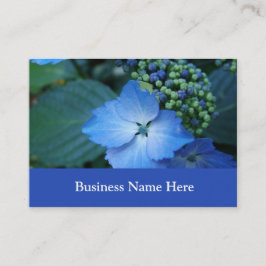 blauwe hydrangea visitekaartje