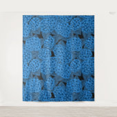 Blauwe hydrangea wandkleed (Voorkant)
