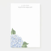 Blauwe Hydrangea Waterverf Bloei Persoonlijk Post-it® Notes (Voorkant)