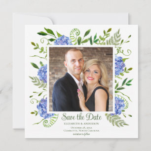 Blauwe Hydrangeas Foto Save The Date