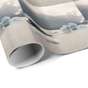 Blauwe ijs cadeaupapier