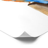 Blauwe ijsvogel poster (Hoek)