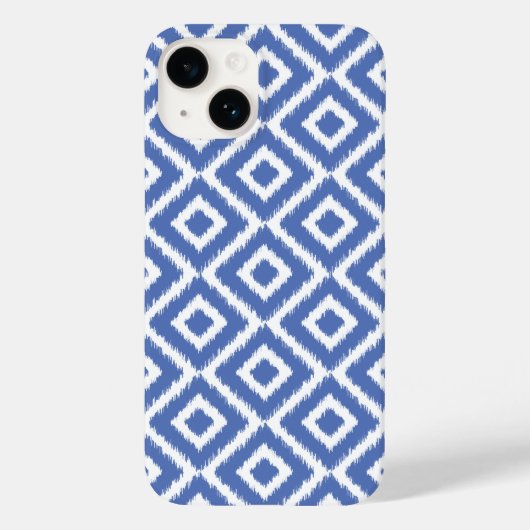 Blauwe Ikat diamanten Case-Mate iPhone Case (Achterkant)