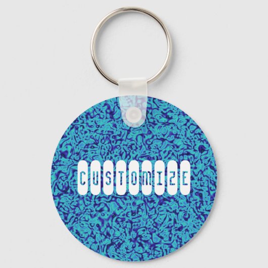 Blauwe impressionisme - Sjabloon Sleutelhanger (Voorkant)