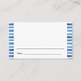 BLAUWE INDIGO CHEVRON BAR BAT MITZVAH PLACE CARDS VISITEKAARTJE