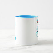 Blauwe Indische ringnek Parrot Mok (Midden)