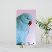 Blauwe Indische ringpoot met rode neus Bedankkaart (Staand voorkant)