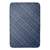 Blauwe ingecheckte bekleding met canvasweefsel badmat (Voorkant Verticaal)