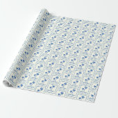 Blauwe Inham Cadeaupapier (Uitgerold)