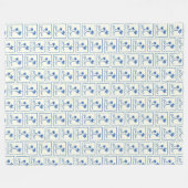 Blauwe Inham Fleece Deken (Voorkant (Horizontaal))