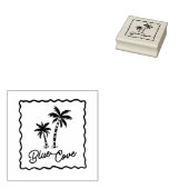 Blauwe Inham Rubberstempel (Gestempeld)