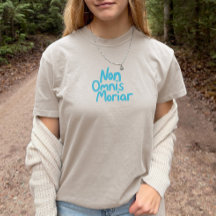 Blauwe inkt Handgeschreven Oude Latijnse quote