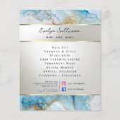 Blauwe inkt marmeren flyer (Voorkant)