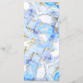 blauwe inkt vloeibaar marmer Menu (Achterkant)