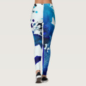 Blauwe inktplaat op Leggings (Achterkant)