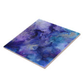 Blauwe inktschaduwen tegeltje (Zijkant)