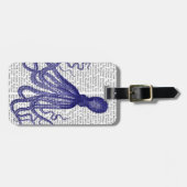 Blauwe inktvis 5 bagagelabel (Voorkant horizontaal)