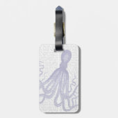 Blauwe inktvis 5 bagagelabel (Achterkant verticaal)