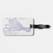 Blauwe inktvis 5 bagagelabel (Achterkant horizontaal)