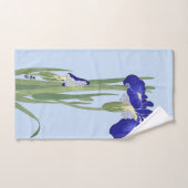 Blauwe IRIES van Ohara Koson Bad Handdoek (Handdoek)