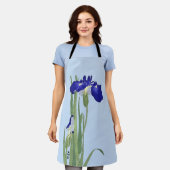 Blauwe IRIES van Ohara Koson Schort (Gedragen)