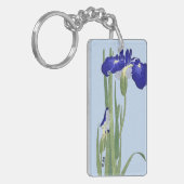 Blauwe IRIES van Ohara Koson Sleutelhanger (Voorkant Links)