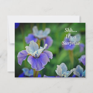 Blauwe Iris Bloem Botanische Verrassing 100ste Ver Kaart