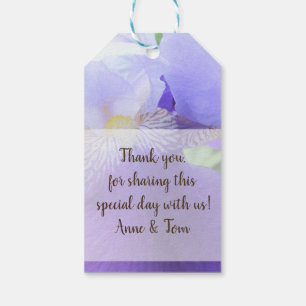 Blauwe Iris bloem Custom Gift Labels Cadeaulabel
