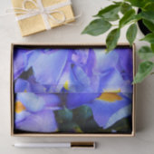 Blauwe Iris bloemen Tissuepapier (Geschenk)