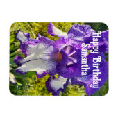 Blauwe Iris Irissen Bloemen Bloemen Verjaardag Magneet (Horizontaal)