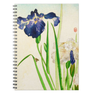 Blauwe Iris - Japanse waterverfdruk Notitieboek