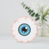 Blauwe Iris Oogbal Bloeddoorlopen Oog Halloween Pa Kaart (Staand voorkant)