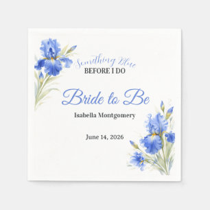 Blauwe Iris Something Blue Before I Do Bruidsfeest Servet