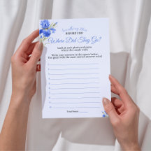 Blauwe Iris Waar Zijn Ze Naar Toe Bruidsfeest Spel