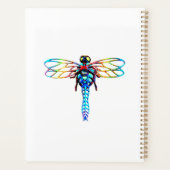 Blauwe iriserende libellen planner (Achterkant)