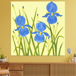 Blauwe Irissen Canvas Afdruk
