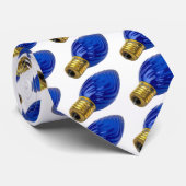 Blauwe Italiaanse lichten Stropdas (Opgerold)