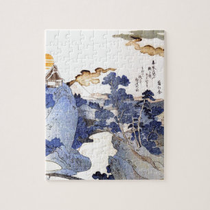 Blauwe Japanse Kunst Legpuzzel