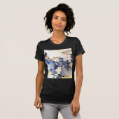  blauwe Japanse kunst T-shirt (Voorkant volledig)