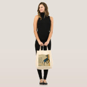 Blauwe jas tote bag (Voorkant (model))