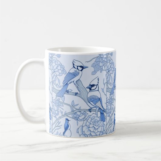 Blauwe jay koffiemok (Links)