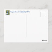 blauwe jay op post aangepaste briefkaarten (Achterkant)