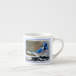 Blauwe jay-schildering - Oorspronkelijke vogelkuns Espresso Kop