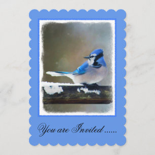 Blauwe jay-schildering - Oorspronkelijke vogelkuns Kaart