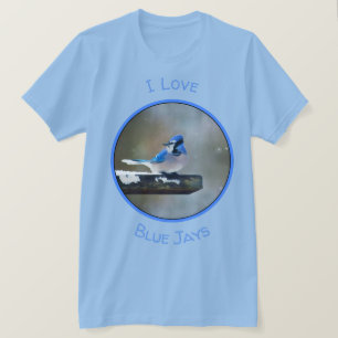 Blauwe jay-schildering - Oorspronkelijke vogelkuns T-shirt