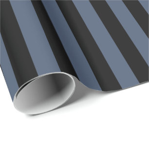 Blauwe jeans blauw en zwart gestreept cadeaupapier