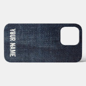 Blauwe jeans  Denim-structuur Case-Mate iPhone Case (Achterkant (horizontaal))