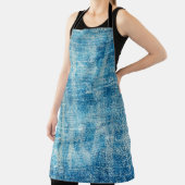 Blauwe jeans denim textuur schort (Insitu)