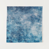 Blauwe jeans denim textuur wandkleed (Voorkant)